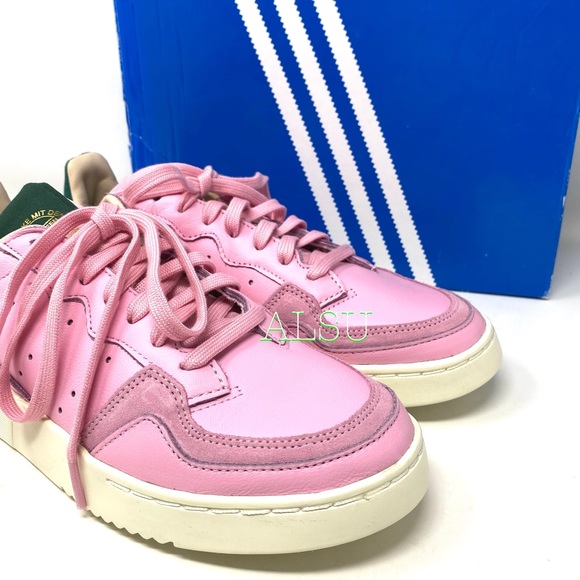 Adidas Supercourt Pink Leather Women’s Sneakers - Picture 3 of 10